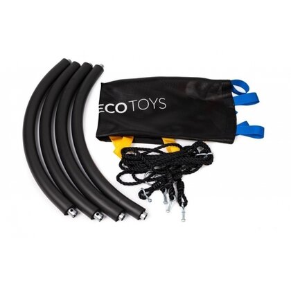 Ecotoys - Leagan pentru copii rotund, tip cuib de barza, suspendat, 100 cm,  MIR6300-1 - Negru