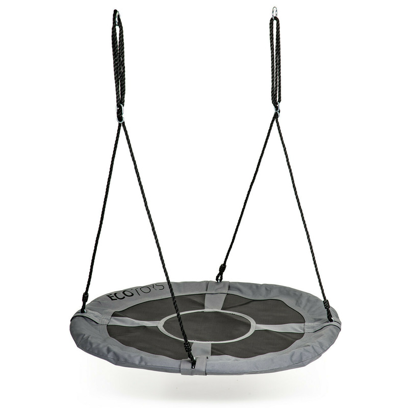 Leagan pentru copii, tip cuib de barza, de gradina, 100 cm, sarcina max 150 kg, gri