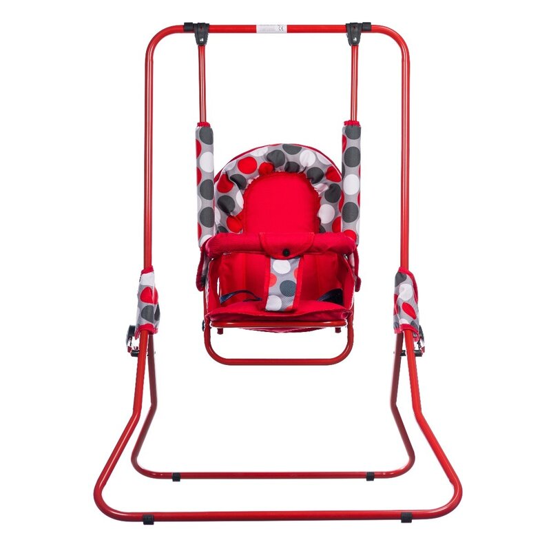 Top kids - leagan dots pliabil, spatar reglabil din metal, 107x72 cm, rosu