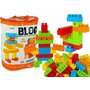Lean toys - Blocuri de constructie, Set 86 piese, Cu plasa cu fermoar si maner, Multicolor - 1