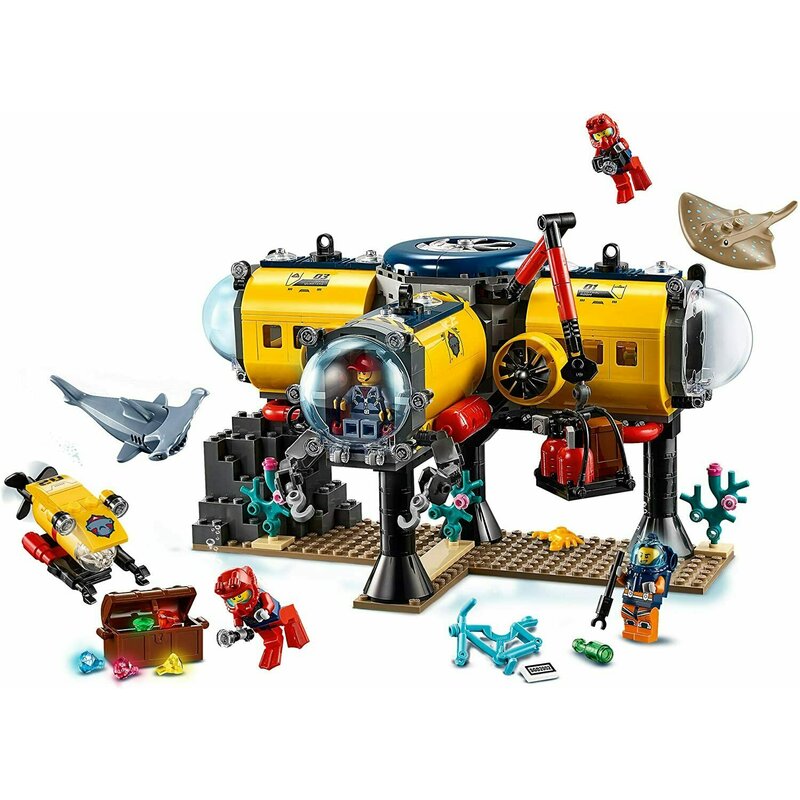 Lego - set de constructie baza de explorare a oceanului , ® city, multicolor