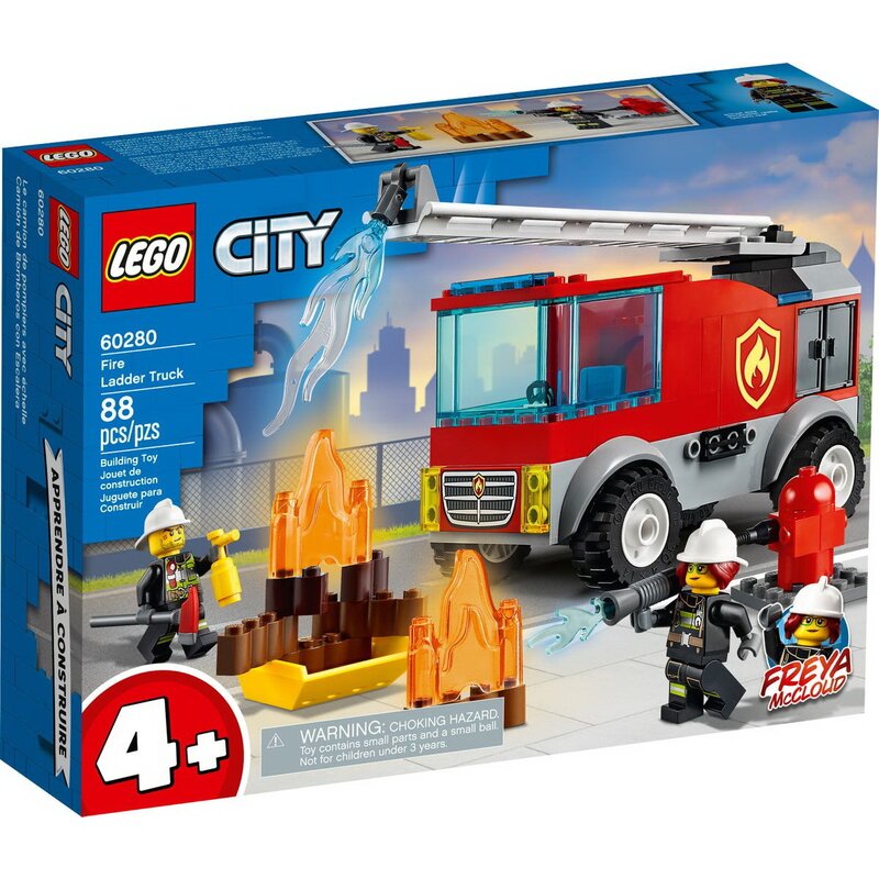 Lego - city camion de pompieri cu scara 60280