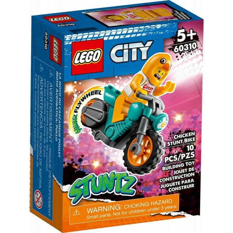 Lego - city motocicleta de cascadorii cu gaina 60310
