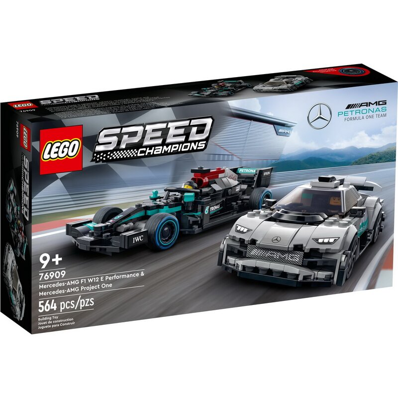 Lego - speed champions mercedes amg f1 w12 e performance si mercedes amg project one 76909