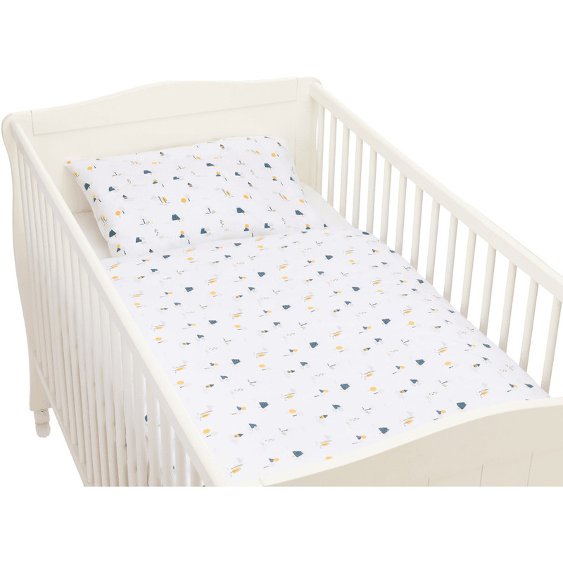 Lenjerie de pat 2 piese village white fillikid