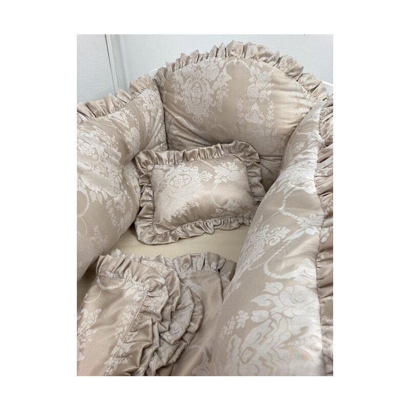 Deseda - lenjerie de pat bebe 120x60 cm din jackard bej lux by