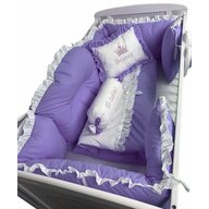 Deseda - Lenjerie de pat bebelusi 140x70 cm 8 piese  Regal Violet