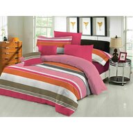 Somnart - Lenjerie de Pat din Bumbac , model M11, pentru 2 persoane, ambalaj cutie cadou