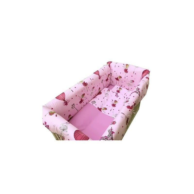Deseda - lenjerie de patut bebelusi 120x60 cm cu aparatori maxi balerine