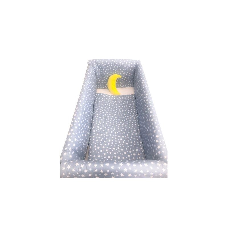 Deseda - lenjerie de patut bebelusi 120x60 cm cu aparatori maxi cer senin