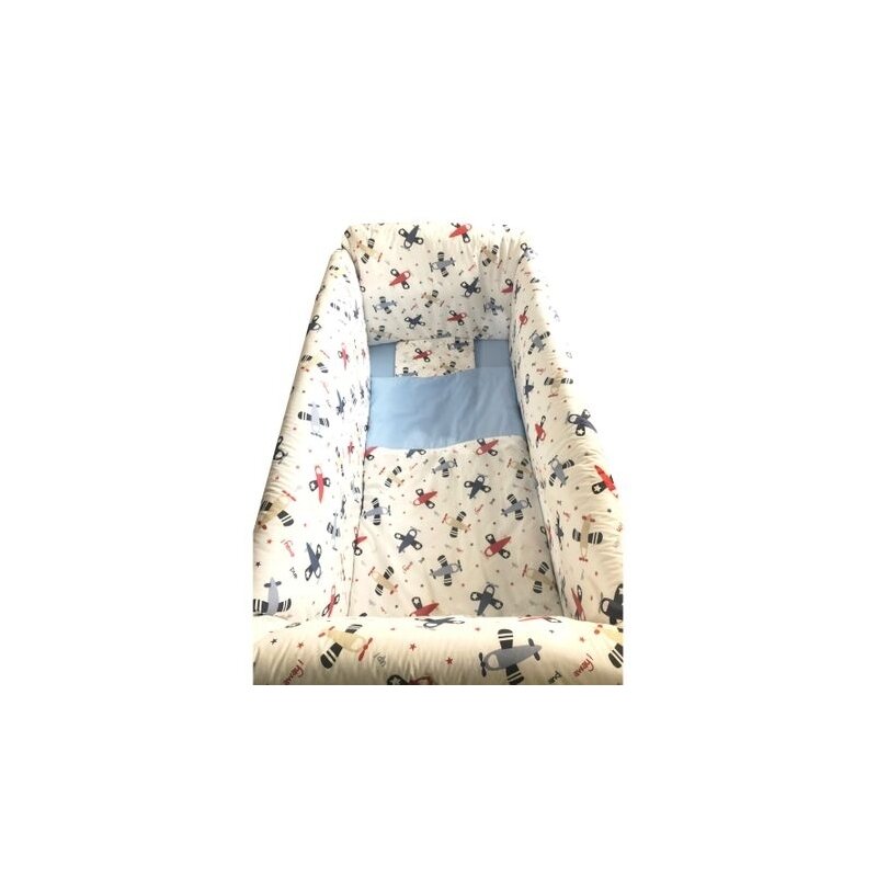 Deseda - lenjerie de patut bebelusi 120x60 cm cu aparatori maxi aviator