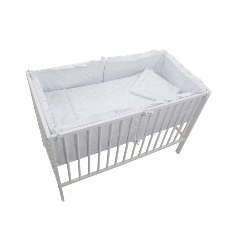 Mykids - lenjerie 4+1 piese little stars albastru 140x70 cm