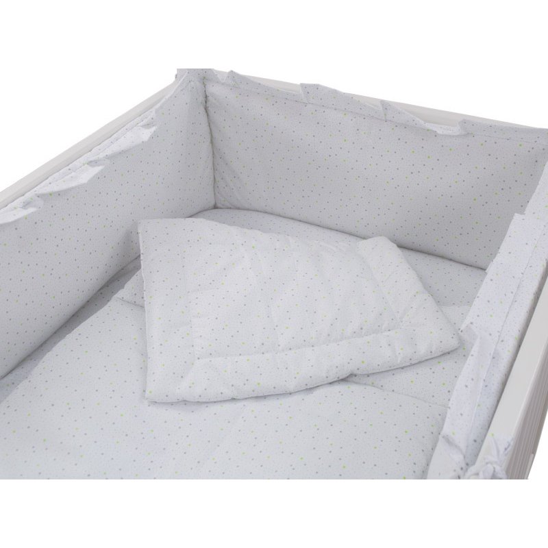 Mykids - lenjerie 4+1 piese little stars verde 120x60 cm
