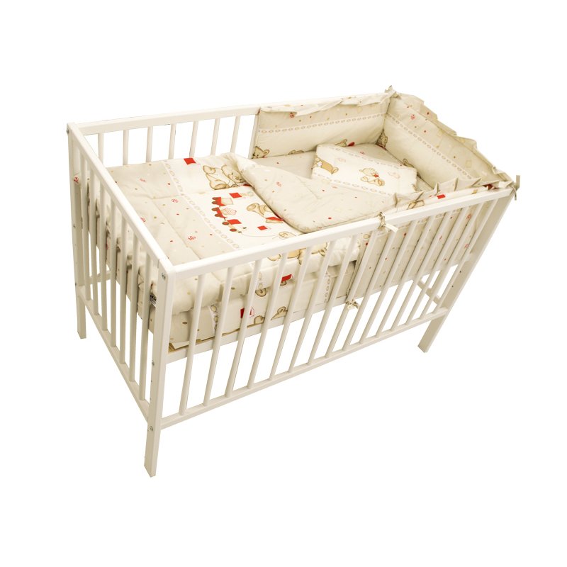 Mykids - lenjerie 4 piese teddy toys maro 140x70 cm