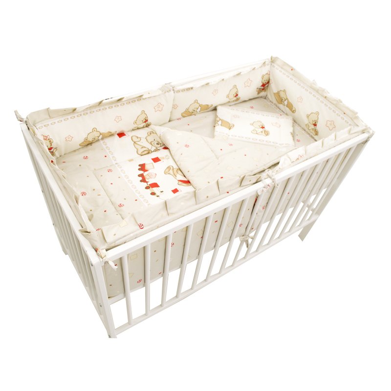 Mykids - lenjerie 4+1 piese teddy toys maro m2 120x60 cm
