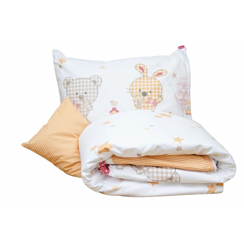Kidsdecor - lenjerie 3 piese sweet dreams 60x40 cm din bumbac, 135x100 cm