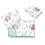 Lenjerie patut cu 3 piese, MimiNu, Cu cearceaf 120x60 cm, Din bumbac certificat Oeko Tex Standard 100, Cu paturica si pernuta, Lulu Natural - 1