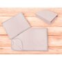 Lenjerie patut cu 3 piese, MimiNu, Cu cearceaf 120x60 cm, Din bumbac certificat Oeko Tex Standard 100, Cu paturica si pernuta, Colectia Royal, Powder Pink - 2