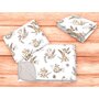 Lenjerie patut cu 3 piese, MimiNu, Cu cearceaf 120x60 cm, Din bumbac certificat Oeko Tex Standard 100, Cu paturica si pernuta, Savanna - 3