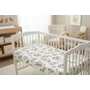 Lenjerie patut cu 3 piese, MimiNu, Cu cearceaf 120x60 cm, Din bumbac certificat Oeko Tex Standard 100, Cu paturica si pernuta, Savanna - 3
