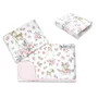 Lenjerie patut cu 3 piese, MimiNu, Cu cearceaf 120x60 cm, Din bumbac certificat Oeko Tex Standard 100, Cu paturica si pernuta, Sweet Deer Pink