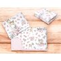 Lenjerie patut cu 3 piese, MimiNu, Cu cearceaf 120x60 cm, Din bumbac certificat Oeko Tex Standard 100, Cu paturica si pernuta, Sweet Deer Pink - 2