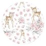 Lenjerie patut cu 3 piese, MimiNu, Cu cearceaf 120x60 cm, Din bumbac certificat Oeko Tex Standard 100, Cu paturica si pernuta, Sweet Deer Pink - 3