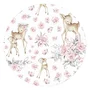 Lenjerie patut cu 3 piese, MimiNu, Cu cearceaf 120x60 cm, Din bumbac certificat Oeko Tex Standard 100, Cu paturica si pernuta, Sweet Deer Pink - 4