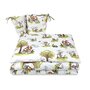 Lenjerie patut 3 piese, Qmini, Pentru patut 120x60 cm, Cu protectie laterala, Din bumbac certificat Oeko Tex Standard 100, Fox on bikes Natural - 1
