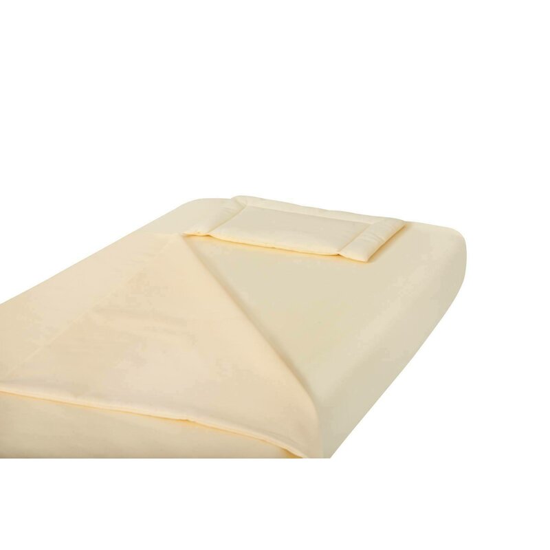 Somnart - lenjerie patut bebe, , cearceaf pat 60x120x10 cu elastic, cearceaf pilota 80x110, perna joasa 20x35, galben