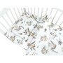 Lenjerie patut cu 5 piese, MimiNu, Cu cearceaf 120x60 cm, Pilota, Pernuta, 2 aparatori, Din bumbac certificat Oeko Tex Standard 100, Savanna - 3