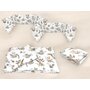 Lenjerie patut cu 5 piese, MimiNu, Cu cearceaf 120x60 cm, Pilota, Pernuta, 2 aparatori, Din bumbac certificat Oeko Tex Standard 100, Savanna - 2