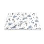 Lenjerie patut cu 5 piese, MimiNu, Cu cearceaf 120x60 cm, Pilota, Pernuta, 2 aparatori, Din bumbac certificat Oeko Tex Standard 100, Blue Plane - 6