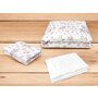 Lenjerie patut cu 3 piese, MimiNu, Cu cearceaf 120x60 cm, Din bumbac certificat Oeko Tex Standard 100, Cu pilota si husa pilota, 135x100 cm, Sweet Deer Pink - 2