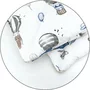 Lenjerie patut cu 3 piese, MimiNu, Cu cearceaf 120x60 cm, Pilota, Pernuta, Din bumbac certificat Oeko Tex Standard 100, Blue Plane - 6