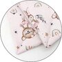 Lenjerie patut cu 3 piese, MimiNu, Cu cearceaf 120x60 cm, Pilota, Pernuta, Din bumbac certificat Oeko Tex Standard 100, Design, Little Ballerina Pink - 4