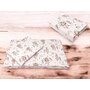 Lenjerie patut cu 3 piese, MimiNu, Cu cearceaf 120x60 cm, Pilota, Pernuta, Din bumbac certificat Oeko Tex Standard 100, Design, Little Ballerina Pink - 2