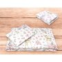 Lenjerie patut cu 3 piese, MimiNu, Cu cearceaf 120x60 cm, Pilota, Pernuta, Din bumbac certificat Oeko Tex Standard 100, Sweet Deer Pink - 2