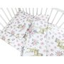Lenjerie patut cu 3 piese, MimiNu, Cu cearceaf 120x60 cm, Pilota, Pernuta, Din bumbac certificat Oeko Tex Standard 100, Sweet Deer Pink - 3