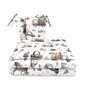Lenjerie patut cu 3 piese, MimiNu, Pentru patut 120x60 cm, Cu protectie laterala, Din bumbac certificat Oeko Tex Standard 100, Design, Cars Grey - 1