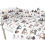 Lenjerie patut cu 3 piese, MimiNu, Pentru patut 120x60 cm, Cu protectie laterala, Din bumbac certificat Oeko Tex Standard 100, Design, Cars Grey - 3