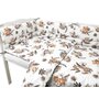 Lenjerie patut cu 3 piese, MimiNu, Pentru patut 120x60 cm, Cu protectie laterala, Din bumbac certificat Oeko Tex Standard 100, Savanna - 4