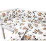 Lenjerie patut cu 3 piese, MimiNu, Pentru patut 120x60 cm, Cu protectie laterala, Din bumbac certificat Oeko Tex Standard 100, Savanna - 4