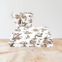 Lenjerie patut cu 3 piese, MimiNu, Pentru patut 120x60 cm, Cu protectie laterala, Din bumbac certificat Oeko Tex Standard 100, Savanna - 2