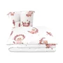 Lenjerie patut cu 3 piese, MimiNu, Pentru patut 120x60 cm, Cu protectie laterala, Din bumbac, Din bumbac certificat Oeko Tex Standard 100, Design, Betty