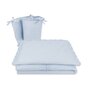 Lenjerie patut cu 3 piese, MimiNu, Pentru patut 120x60 cm, Cu volanase, Cu protectie laterala, Din bumbac certificat Oeko Tex Standard 100, Colectia Royal, Blue - 1