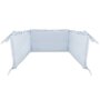 Lenjerie patut cu 3 piese, MimiNu, Pentru patut 120x60 cm, Cu volanase, Cu protectie laterala, Din bumbac certificat Oeko Tex Standard 100, Colectia Royal, Blue - 2