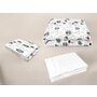 Lenjerie patut cu 3 piese, Qmini, Cu cearceaf 120x60 cm, Din bumbac certificat Oeko Tex Standard 100, Cu pilota si husa pilota, 135x100 cm, Hedgehog - 2