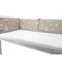 Lenjerie patut cu 5 piese, MimiNu, Pentru patut 120x60 cm, Cu pilota si perna, Din bumbac certificat Oeko Tex Standard 100, Bedtime story beige - 5