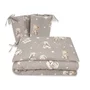 Lenjerie patut cu 5 piese, MimiNu, Pentru patut 120x60 cm, Cu pilota si perna, Din bumbac certificat Oeko Tex Standard 100, Bedtime story beige - 2